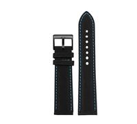 NRERDMT 20 mm 21 mm 22 mm 23 mm 24 mm Nylon-Lederarmband for Herren, wasserdichtes Canvas-Armband, kompatibel mit TAG HEUER Omega Seiko Casio Uhrenarmband(Black blue bk,21mm)