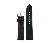NRERDMT 20 mm 21 mm 22 mm 23 mm 24 mm Nylon-Lederarmband for Herren, wasserdichtes Canvas-Armband, kompatibel mit TAG HEUER Omega Seiko Casio Uhrenarmband(Black red sk,24mm)
