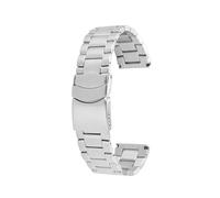 NRERDMT 23 mm Edelstahlarmband, kompatibel mit der Uhrenkette der Casio PROTREK-Serie PRW-60YT PRW-70/50/30 PRW-6900Y-Serie, schwarzes silbernes Herrenarmband(Silver)