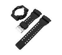 NRERDMT Armband + Gehäuse kompatibel mit Casio G-Shock GA-100/110/120/140 GD-100 GAX-100 GLS-100 Ersatz-Gummi-Silikon-Matt-Uhrenarmband(Noir)