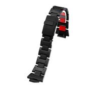 NRERDMT Compatible With Casio DW5600/5610 GW-B5600 DW-6900 Composite Plastic Steel Watch Strap For Men 16mm Black Bracelet Watch Chain(Black red)