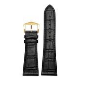 NRERDMT Echtlederarmband 26 mm 22 mm 30 mm Kompatibel mit Franck Muller FM6000H Uhrenarmband Armbanduhren Zubehör Rindsleder Uhrenarmband(Black gold,30mm)