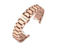 NRERDMT Edelstahl-Uhrenarmband mit gebogenem Ende, kompatibel mit Tissot 1853 Couturier T035, 18 mm, 22 mm, 23 mm, 24 mm, Uhrenarmband for Damen und Herren(Rosegold-Curved,22mm)