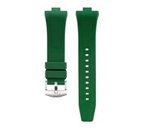 NRERDMT Kompatibel mit Citizen NJ0150 NJ0151 NJ0158 Uhr Fluorkautschukband FKM Armband Herrenarmband Schnellverschluss-Armband(Green)