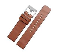 NRERDMT Kompatibel mit DIESEL Echtlederarmband DZ7311 DZ7332 DZ7314 DZ1405 DZ4323 Uhrenarmband Schwarz Braun 22mm 24mm 26mm 27mm 28mm 30mm(A Brown sk,22mm)