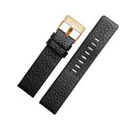 NRERDMT Kompatibel mit DIESEL Echtlederarmband DZ7311 DZ7332 DZ7314 DZ1405 DZ4323 Uhrenarmband Schwarz Braun 22mm 24mm 26mm 27mm 28mm 30mm(Black g,24mm)