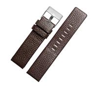 NRERDMT Kompatibel mit DIESEL Echtlederarmband DZ7311 DZ7332 DZ7314 DZ1405 DZ4323 Uhrenarmband Schwarz Braun 22mm 24mm 26mm 27mm 28mm 30mm(Brown sk,22mm)