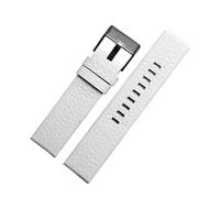NRERDMT Kompatibel mit DIESEL Echtlederarmband DZ7311 DZ7332 DZ7314 DZ1405 DZ4323 Uhrenarmband Schwarz Braun 22mm 24mm 26mm 27mm 28mm 30mm(White bk,27mm)