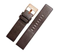NRERDMT Kompatibel mit DIESEL Echtlederarmband DZ7311 DZ7332 DZ7314 DZ1405 DZ4323 Uhrenarmband Schwarz Braun 22mm 24mm 26mm 27mm 28mm 30mm(Brown rk,32mm)