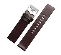 NRERDMT Kompatibel mit DIESEL Echtlederarmband DZ7311 DZ7332 DZ7314 DZ1405 DZ4323 Uhrenarmband Schwarz Braun 22mm 24mm 26mm 27mm 28mm 30mm(A Dark Brown sk,26mm)