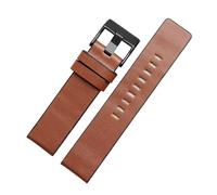 NRERDMT Kompatibel mit DIESEL Echtlederarmband DZ7311 DZ7332 DZ7314 DZ1405 DZ4323 Uhrenarmband Schwarz Braun 22mm 24mm 26mm 27mm 28mm 30mm(A Brown bk,30mm)