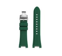 NRERDMT Mod Kit MTG-B3000 Uhrenarmband aus Harz-Silikon, kompatibel mit Casio MTG-B3000B, modifiziertes, schnell abnehmbares, wasserdichtes Uhrenarmband aus Gummi(Green-silver-A)