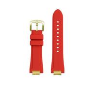 NRERDMT Mod Kit MTG-B3000 Uhrenarmband aus Harz-Silikon, kompatibel mit Casio MTG-B3000B, modifiziertes, schnell abnehmbares, wasserdichtes Uhrenarmband aus Gummi(Red-gold)