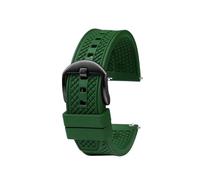 NRERDMT Orange-blaues Gummiarmband, kompatibel mit Seiko IWC Rolex Omgea-Armband, 20 mm, 22 mm, universelles Herren-Taucharmband aus Silikon(Green Black buckle,20mm Width)