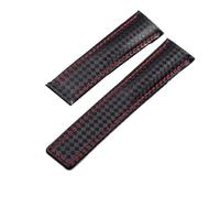 NRERDMT Schwarzes Kalbsleder-Armband kompatibel mit Tag Heuer Aquaracer 300 CARRERA F1 Uhrenarmband Herren(Black no buckle,20mm)