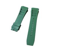 NRERDMT Silikon-Uhrenarmband, kompatibel mit Richard Mille RM011-Armband, wasserdicht, schweißfest, for Herren, for Tragen im Ohrstil, Mill-Gummiarmband, 25 mm(Green,Rosegold buckle)