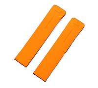 NRERDMT Silikonkautschukarmband, kompatibel mit Tissot TOUCH COLLECTION EXPERT SOLAR Serie T091T013 T081, schwarz-orange, Herrenarmband, 20 mm, 21 mm(Orange no clasp,21mm)