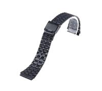 NRERDMT Vintage-Metall-Uhrenarmband, kompatibel mit Casio SGW400 F91W F84 F105/108/A158/168 AE1200/1300, 18 mm, Edelstahlarmband(Type2 black)