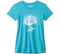 NRS Women's Born On The River T-Shirt - Bondi Blue, L