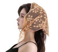 NRVTRE Mehrzweck Schal mit Blumenmuster, stilvolles Haar Styling Zubehör, dreieckiges Kopftuch aus Polyester für Frauen, Reise Essential, dreieckiger Schal für Frauen