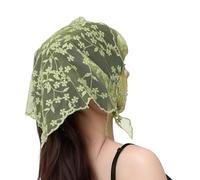 NRVTRE Mehrzweck Schal mit Blumenmuster, stilvolles Haar Styling Zubehör, dreieckiges Kopftuch aus Polyester für Frauen, Reise Essential, dreieckiger Schal für Frauen