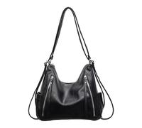 NRVTRE PU Leder Umhängetasche, bequemer Rucksack, Reißverschluss Öffnungsdesign, große Kapazität, Umhängetasche, tägliche Pendler Handtasche, Einzelschulter Kurier