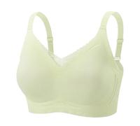 NSICBMNO Jelly BHs für Damen, nahtloser BH, bügelloser BHs, gepolsterte Bralette, weiche Unterstützung, Komfort-BH, bügellos, Push-Up-Spitze, nahtloser Bralette, Vollschalen-Bralettes, A Green, XXL