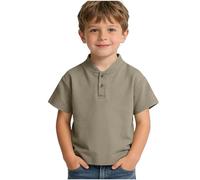 NSICBMNO Mädchen-T-Shirts, Baumwoll-Polo-Shirts, kurzärmelig, Sommermode, bedruckt, Rundhalsausschnitt, niedlich, lässig, athletisch, Schulbluse, Top für 2-8 Jahre, Ein Braun, 5-6 Jahre