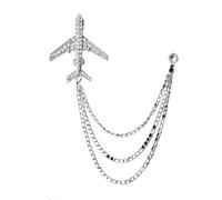 nstecknadeln für Herrenanzüge Tier-Adler-Brosche | Anstecknadeln mit Flugzeug-Quastenkette for Damen und Herren, Hemd, Anzug, Abzeichen, Zubehör