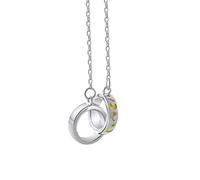 NTALJC Silberner Brautring mit Federringverschluss aus Silber mit Sonne und Mond S für Party und Urlaub