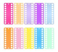 NTCLHFXU 10 Stück Stickgarn Spulen, 20 Schlitze, Kunststoff Fadenhalter, tragbarer Faden Organizer, Sortierwerkzeug zum Nähen, Basteln, Stickbrett