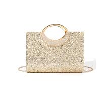 NTCLHFXU Damen Clutch mit Pailletten und Glitzer, Schultertasche für Abend, Hochzeit, Abschlussball, Party, Umhängetasche mit Kette, Clutches, Geldbörsen für Damen