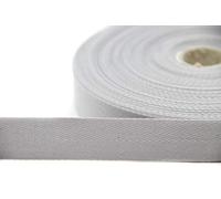 nts Nähtechnik 50m Rolle Köperband, Nahtband aus 84% Baumwolle (hellgrau, 2.5)