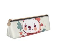 NTVOWPZO Federmäppchen aus Leder, großes Fassungsvermögen, gelbe Blume, Anime-Stil, Federmäppchen mit Reißverschluss, Stifthalter für Damen, Stapel von Geschenken und Bären, Einheitsgröße,