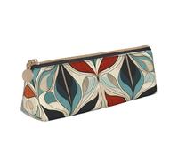 NTVOWPZO Federmäppchen aus Leder, großes Fassungsvermögen, modernes Muster, Federmäppchen mit Reißverschluss, Stifthalter für Damen, Modernes Muster, One Size, Federmäppchen