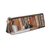 NTVOWPZO Federmäppchen aus Leder, großes Fassungsvermögen, Turm-Silhouette, Federmäppchen mit Reißverschluss, Stifthalter für Damen, Tisch im Zimmer, Einheitsgröße, Federmäppchen