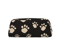 NTVOWPZO Federmäppchen, großes Federmäppchen, Bärentatzenabdruck, Federmäppchen für Büro, kleine Reißverschlusstasche für Bleistifte, Silber, One Size, Federmäppchen