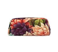 NTVOWPZO Federmäppchen, großes Federmäppchen, Blumen als Hintergrund, Federmäppchen für Büro, kleine Reißverschlusstasche für Bleistifte, Silber, One Size, Federmäppchen