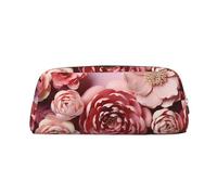 NTVOWPZO Federmäppchen, großes Federmäppchen, Blumen auf leichtem Federmäppchen für Büro, kleine Reißverschlusstasche für Bleistifte, Gold, One Size, Federmäppchen