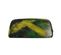 NTVOWPZO Federmäppchen, großes Federmäppchen, Jamaika-Flagge, Federmäppchen für Büro, kleine Reißverschlusstasche für Bleistifte, Gold, One Size, Federmäppchen