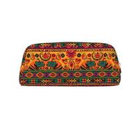 NTVOWPZO Federmäppchen, großes Federmäppchen, mexikanische Volkskunst, Boho-Federmäppchen für Büro, kleine Reißverschlusstasche für Bleistifte