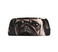 NTVOWPZO Federmäppchen, großes Federmäppchen, Mops, Federmäppchen für Büro, kleine Reißverschlusstasche für Bleistifte