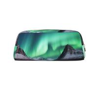 NTVOWPZO Federmäppchen mit Kapazität, großes Federmäppchen, Aurora Borealis, Federmäppchen für Büro, kleine Reißverschlusstasche für Bleistifte, Gold, One Size, Federmäppchen