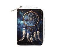 NTVOWPZO Kreditkartenetui für Herren, weicher Visitenkartenhalter, weiß, Fantasie-Traumfänger, Kartenetui mit Reißverschluss, Stil, 16 x 11,5 cm, Stil, 16 x 11,5 cm, Stil:, 16x11.5cm