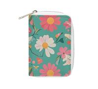 NTVOWPZO Kreditkartenetui für Herren, weiches Visitenkartenetui, Frühlingsblumen-Vogel-Muster, Kartenetui mit Reißverschluss, Stil, 16 x 11,5 cm, Stil, 16 x 11,5 cm, Stil:, 16x11.5cm