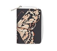 NTVOWPZO Kreditkartenetui für Herren, weiches Visitenkartenetui, Motten-Design, Gothic-Kartenetui mit Reißverschluss, Stil, 16 x 11,5 cm, Stil, 16 x 11,5 cm, Stil:, 16x11.5cm