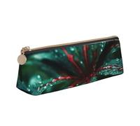 NTVOWPZO Leder-Federmäppchen, großes Fassungsvermögen, Bilder von Pflanzen, Federmäppchen mit Reißverschluss, Stifthalter für Damen, Bilder von Pflanzen, One Size, Federmäppchen