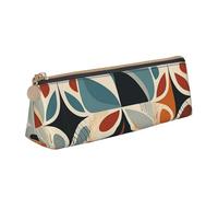 NTVOWPZO Leder-Federmäppchen, großes Fassungsvermögen, Federmäppchen, Süßigkeiten auf Holzbrett, Federmäppchen mit Reißverschluss, Stifthalter für Damen, Aufwendig gestaltete Muster, Einheitsgröße,