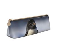 NTVOWPZO Leder-Federmäppchen, großes Fassungsvermögen, Palme und Dschungel, Federmäppchen mit Reißverschluss, Stifthalter für Damen, Spazierende Tiere, One Size, Federmäppchen