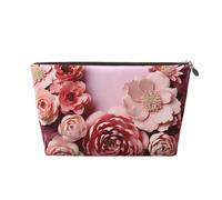 NTVOWPZO Reise-Kulturbeutel für Damen und Herren, Blumen auf leichter Make-up-Tasche, große Kapazität, Kosmetiktasche, wasserabweisend, Kosmetiktasche, gold, Einheitsgröße